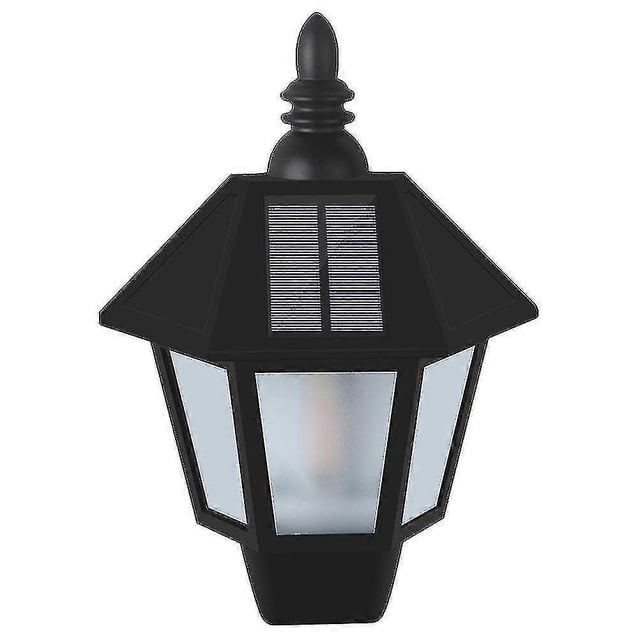 1 lámpara de pared con energía solar, impermeable, vintage, hexagonal, para patio exterior.