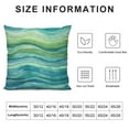 thumbnail image 5 of COMIO  Home Decorative Throw Pillow Covers Blue Green Waves, Watercolor Striped Wavy Marble  Modern Pillow Case Cushion Cover for Sofa Couch Bed Farmhouse Pillows Covers Decor, 5 of 5
