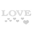 thumbnail image 3 of Amor Signo Letras Espejo Etiqueta De La Pared, Corazón Espejo Pared Calcomanía Con Etiqueta Extraíble Para Sala De Estar Dormitorio Oficina, 3 of 7
