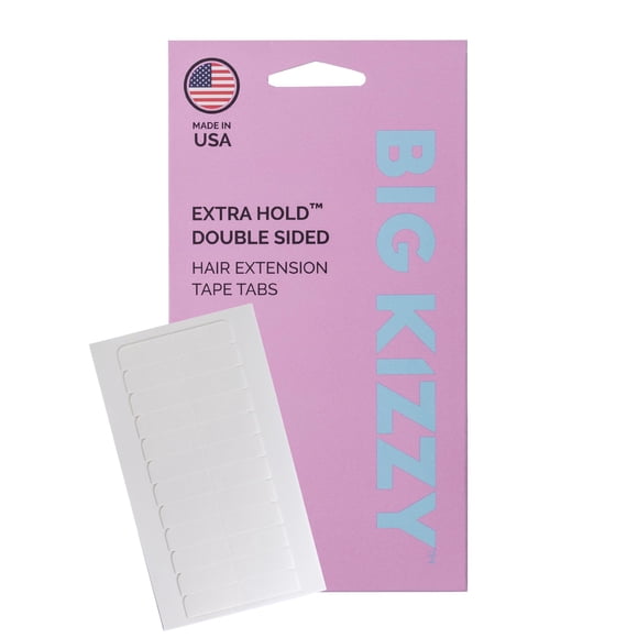 Cinta para extensiones de cabello Big Kizzy - Sujeción adicional de doble cara - Se adapta a la mayoría de extensiones de cabello Cinta de 4 cm x 0,8 cm para extensiones Cinta de extensión profesional