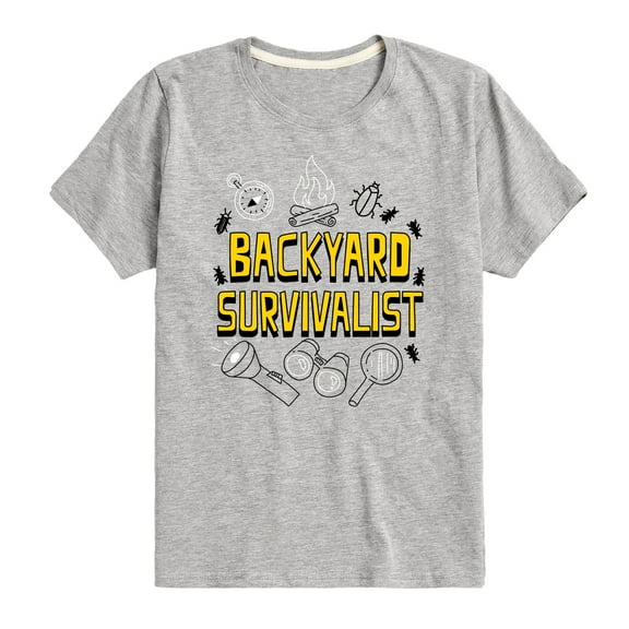 Instant Message - Backyard Survivalist - Toddler & Youth Short Sleeve Graphic T-Shirt