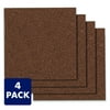 Quartet Dark Brown Cork Tiles, 12" x 12", Frameless, Modular, 4 Pack