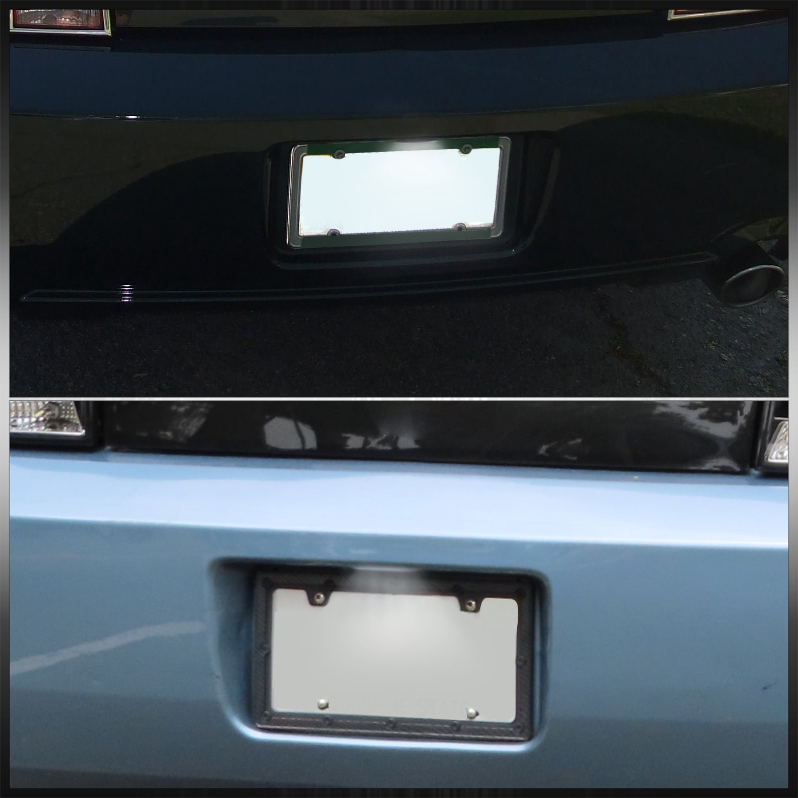 AJP Distributors Clear Lens Bright White SMD LED Rear Bumper License Plate Light Tag Lamp Bulb Assembly Upgrade Compatible/Replacement For Ford Mustang S197 GT 2005 2006 2007 2008 2009 05 06 07 08 09