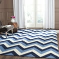 thumbnail image 4 of SAFAVIEH Dhurries Wenona Geometric Area Rug, Navy/Light Blue, 5' x 8', 4 of 4