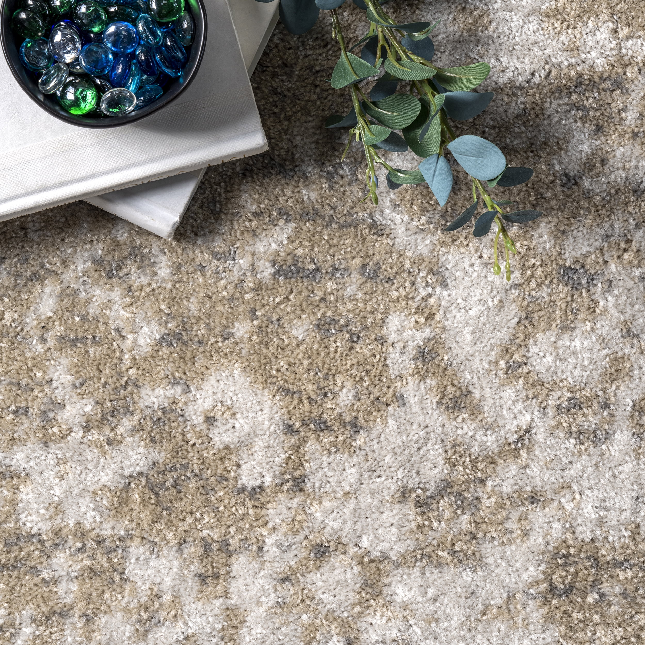 nuLOOM Deedra Modern Abstract Area Rug, 5' x 7' 6", Beige