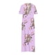 thumbnail image 4 of Puntoco Vestido De Manga Corta Con Cuello En V, Vestido Casual De Talla Grande Con Cintura Estampada De Manga Corta Para Mujer, Estampado No Posicionado Morado Xl, 4 of 5