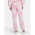 thumbnail image 3 of Candy Hearts Women's and Women's Plus Graphic Fleece Joggers, 30'' Inseam, Sizes XXS-4X, 3 of 5