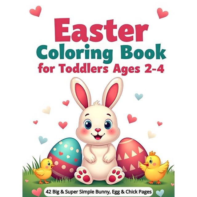 Libro para colorear de Pascua, publicación independiente, para niños de 2 a 4 años