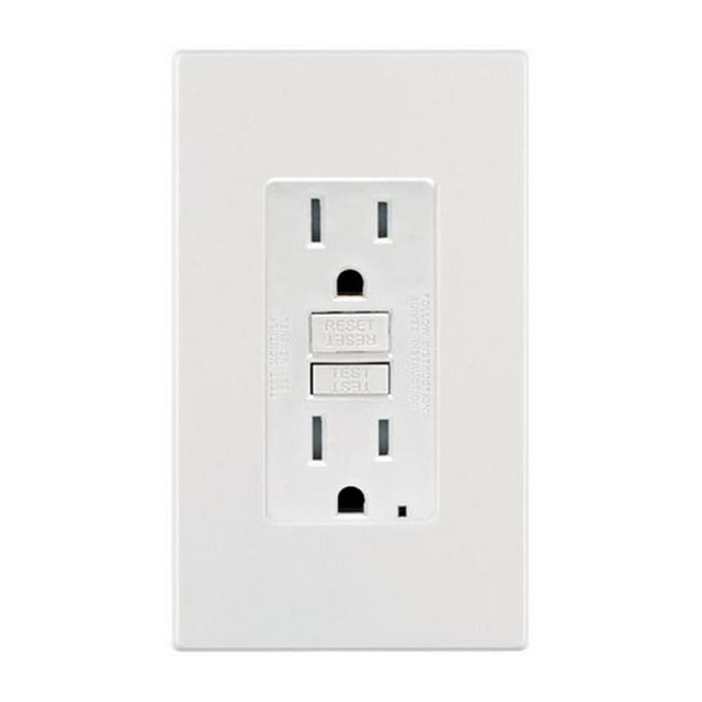 Plaque Murale pour Réceptacle 15 Ampères 125 V GFCI GFTR1-0PW
