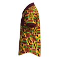thumbnail image 5 of Xiaohuagua African Shirts for Men Wax Print Short Sleeve Button Down Shirt Summer Vacation Casual Wear, 5 of 5