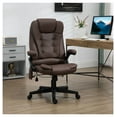 thumbnail image 2 of Heated Massage Office Chair - Linen High Back Desk Chair with Vibration & Heat - Coffee, 2 of 9