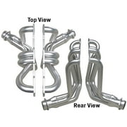 Hedman 68238 Silver Matte Ceramic-Metallic Long Tube Racing Exhaust Headers for Small Block Chevy