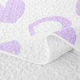 thumbnail image 5 of Erosebridal Girls Hearts Twin Quilt Set, Love HeartTwin Coverlet Set, Polka Dots Reversible, Lavender, 2pcs (1 Bedspread and 1 Pillowcase), 5 of 7