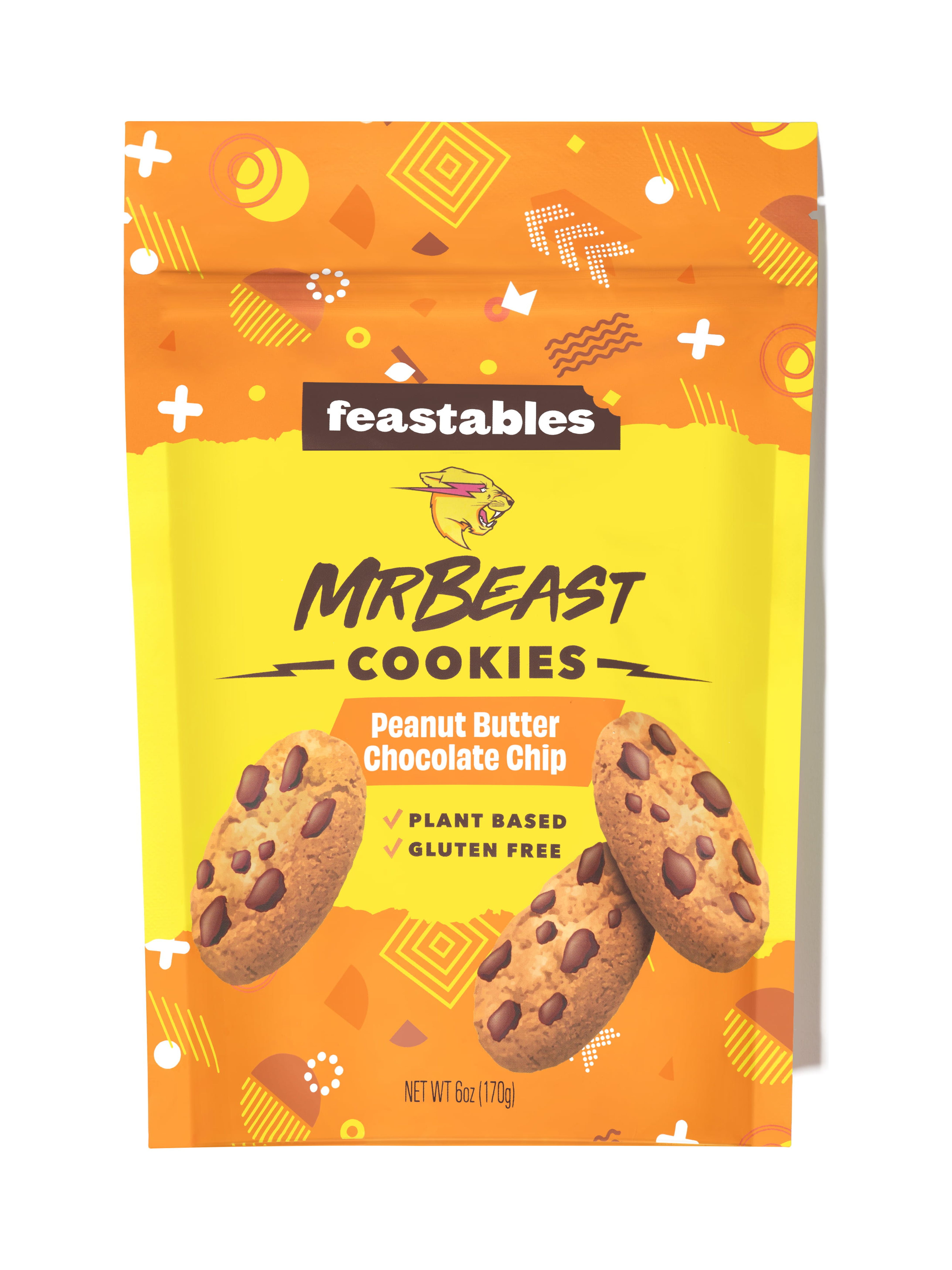 Feastables Mr Beast Peanut Butter Chocolate Chip Cookies, 6 oz 