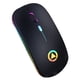 thumbnail image 1 of EeaseMX Ratón inalámbrico RGB colorido, luminoso, silencioso y de carga, para ordenador, para uso profesional (negro), 1 of 7