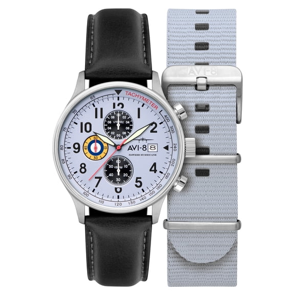 AVI-8 Hawker Hurricane Classic Stainless Steel 43.5mm Japanese Quartz Wristwatch AV-4011-0V