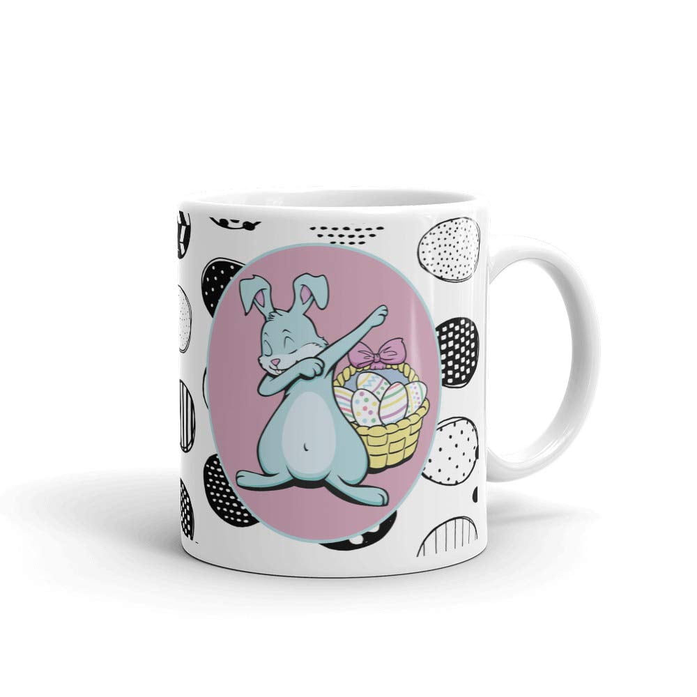 Personalised Easter Gift Mug with Easter Bunny Chicks and Eggs Coffee Tea Cup 