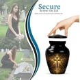thumbnail image 5 of Mini Cross Urns, Small Cremation Urns for Human Ashes, Memorial Keepsake Urn for Ashes Adult, Decorative Urns for Ashes Small, Size 3 Inch, Set of 2, 5 of 5