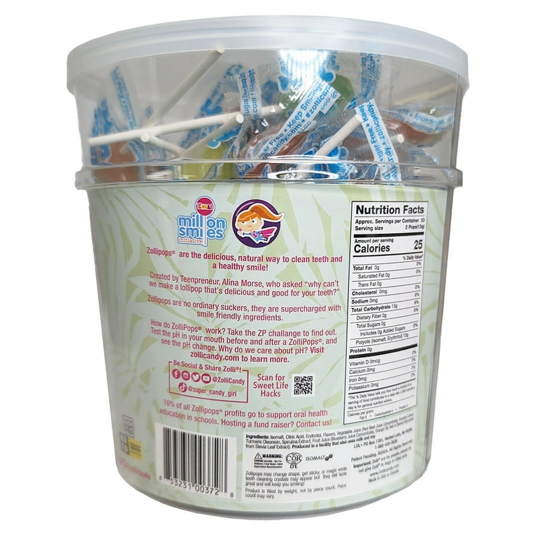 SugarOnTopページ Amazon.com: Zollipops Clean Teeth Pops Sugar Free Candy with