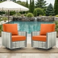 thumbnail image 2 of PARKWELL Outdoor 24" x 24" 4 Piece 6" Thicken Deep Seat Cushion Set,Water Repellent, Fade Resistant,Bottom and Back Cushion for Chair, Sofa, and Couch,Floor Futon Mat,Orange, 2 of 8
