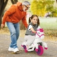 thumbnail image 2 of Costway Jouet Licorne 12 V pour Enfants à Chevaucher avec Roues Stabilisatrices, Musique, Démarrage à un Bouton, Jouet Cheval Rouge, 2 of 10