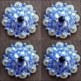 thumbnail image 4 of Set Of 4 Screw Back Concho 1.25 In Amythyst Montana Crystals Saddle, 4 of 7