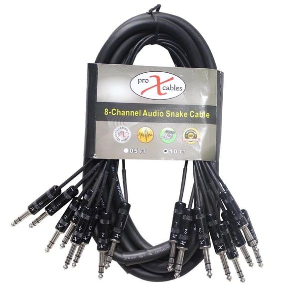 Cable de Serpiente de Audio Pro-X XC-8TRS10 3m 8 Canales TRS