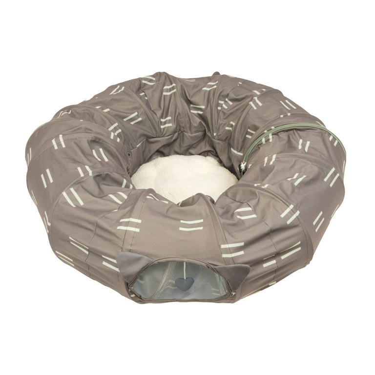 Kitty City Tunnel Cat Bed Pattern brown Walmart