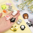 thumbnail image 4 of 12Styles Animas Silicone Beads Pen Beads Penguin Flamingo Bear Silicone Loose Spacer Beads for DIY Necklace Bracelet Earrings Keychain Crafts Jewelry Making, 4 of 5