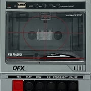 QFX Retro-40 Shoebox-Style Cassette Tape Player/Recorder with Bluetooth and USB Playback, RETRO-40