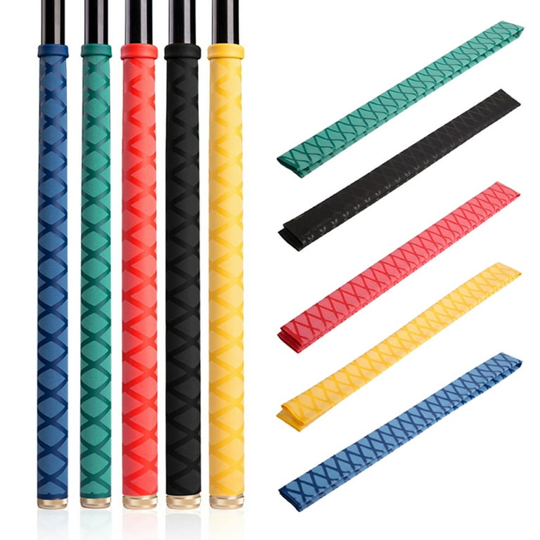 Biplut 1m Anti-slip Fishing Rod Grip Heat Shrink Sleeve Wrap Tube  Protective Cover (Yellow,22mm) 