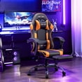 thumbnail image 3 of JONPONY Big and Tall Gaming Chair, Ergonomic Design, Gamer Chair PU Leather with Footrest and Lumbar Support, High Back Office Chair Support 8 Hours Long Sitting, Computer Chair,Orange, 3 of 10