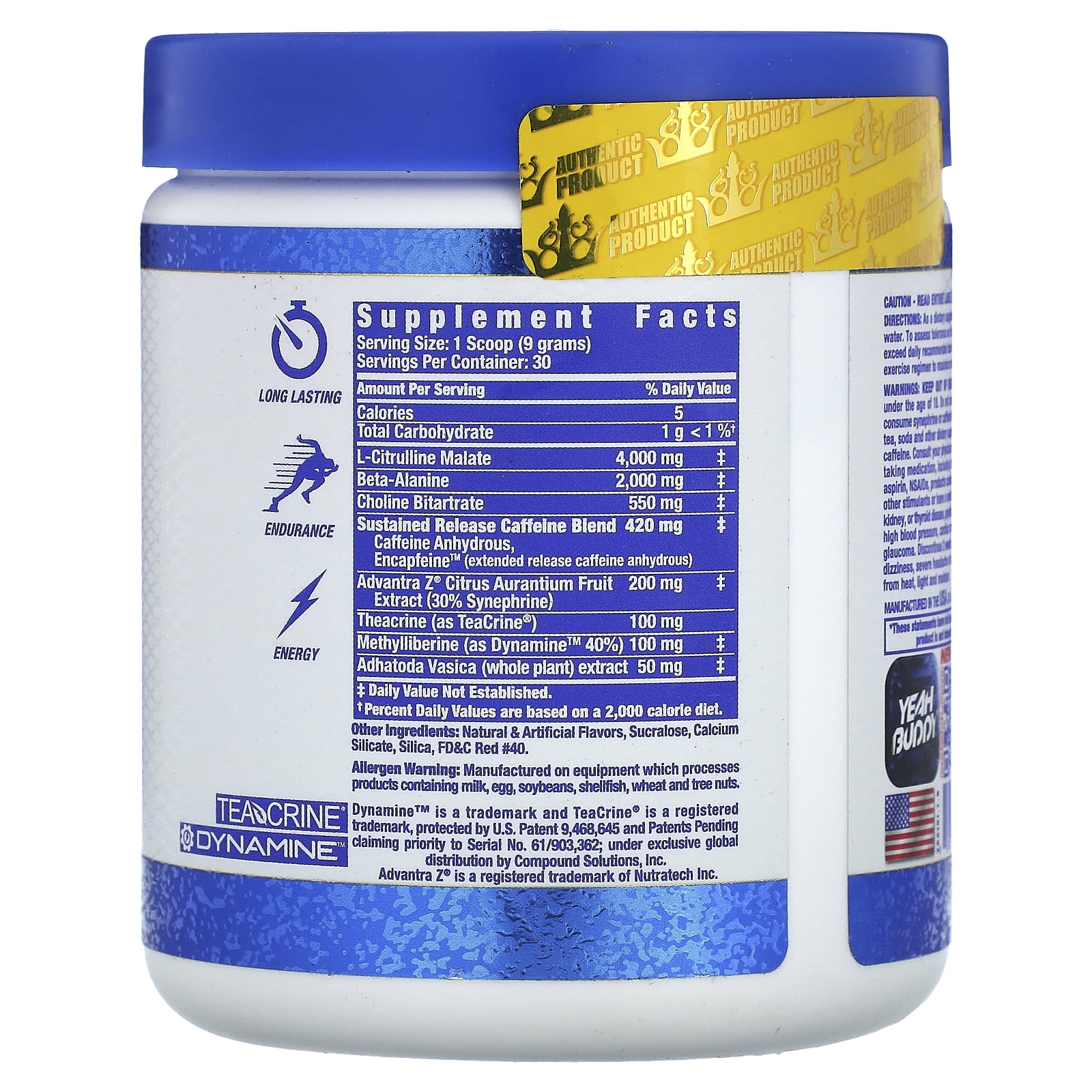 Ronnie Coleman Yeah Buddy Pre-Workout 30 servings Strawberry