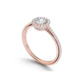 thumbnail image 2 of 1 Carat T.W. Diamond Single Halo 14kt Rose Gold Engagement Ring, 2 of 4