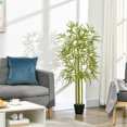 thumbnail image 2 of Outsunny 4' Artificial Bamboo Tree Fake Plant Indoor Decoration, 2 of 10