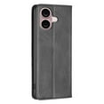 thumbnail image 3 of Case for iPhone 16 Plus,Rhombus Pattern Flip Wallet Leather Case with Card Holder Magnetic Closure Shockproof Kickstand Protective Phone Cases Cover,Black,For iPhone 16 Plus, 3 of 10