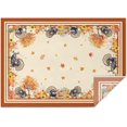 thumbnail image 1 of Rectangle Thanksgiving Tablecloth 60x84In,Thanksgiving Autumn Harvest Pumpkin Sunflower Turkey Table Cloth,Polyester Waterproof Wrinkle Resistant Durable Tablecloth for Fall,Thanksgiving,Home Decor, 1 of 1