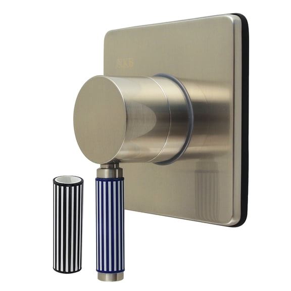 Kingston Brass KS3048KPS Verona Single-Handle Three-Way Diverter Valve with Square Trim Kit in Brushed Nickel