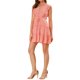 thumbnail image 1 of Vestido casual de tirantes con botones y volantes en la parte delantera de Allegra K para mujer, color rosa, talla S, 1 of 6