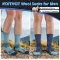 thumbnail image 5 of KOITHOT 6 Pairs Men Wool Socks Thermal Winter Warm Outdoor Work Boot Hiking Socks for Men & Women, 5 of 6