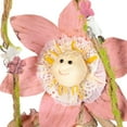 thumbnail image 5 of 23" Pink, Green and Tan Spring Floral Hanging Sunflower Girl Decorative Figure, 5 of 7