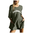 thumbnail image 1 of YDLCAFD Mode Femme Imprimé Uni Décontracté Manches Courtes Col Rond Poche Shorts Combinaison TTG, 1 of 6