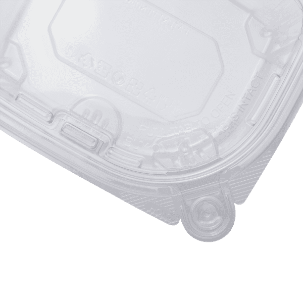 Karat 12 oz Pet Plastic Tamper Resistant Hinged Deli Container with Lid - 200 Pcs