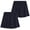 Navy Pleated, variant on Girls School Uniform Skirt - 2 Pack Performance Scooter Skort for Girls, 4-16