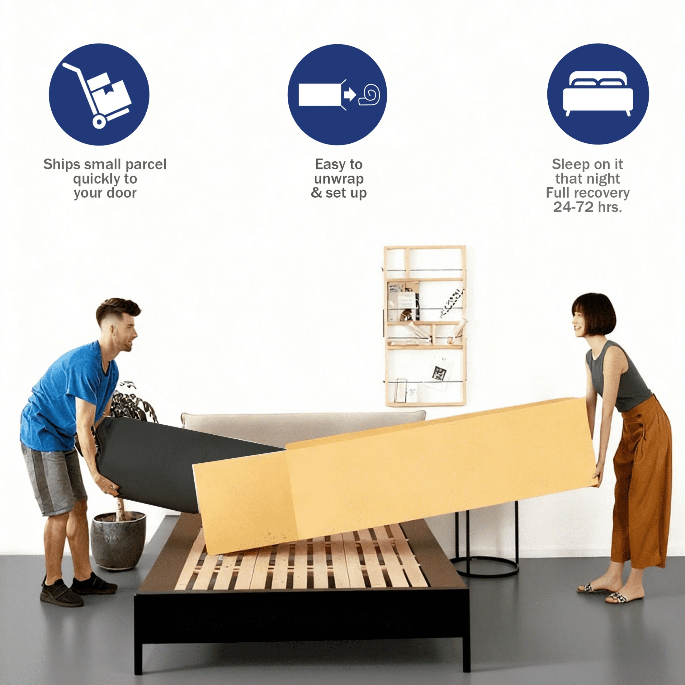 SILENCE MANGO 14 Inch Twin Size Euro Top Hybrid Mattress, Medium Firm, Grey, Bed in a Box, Individual Pocket Springs, Back & Lumbar Support, Motion Isolation, Pressure Relief