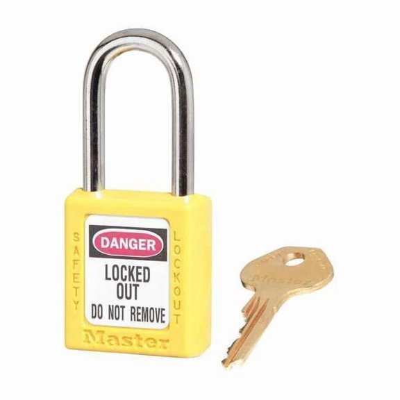 Master Lock Lockout Padlock,KA,Yellow,1-3/4"H 410KAYLW