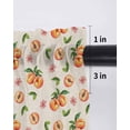 thumbnail image 6 of Summer Peach Curtains 45 Inch Length, Sheer Curtains for Bedroom Living Room Window Tropical Fruit Rustic Flowers Watercolor Rod Pocket Drapes Kitchen Curtains Small Half Window 42"x45" 2 Panels, 6 of 6