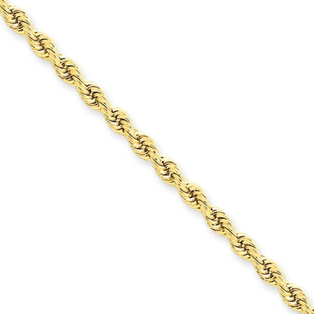 3mm, 14k Yellow Gold, Handmade Solid Rope Chain