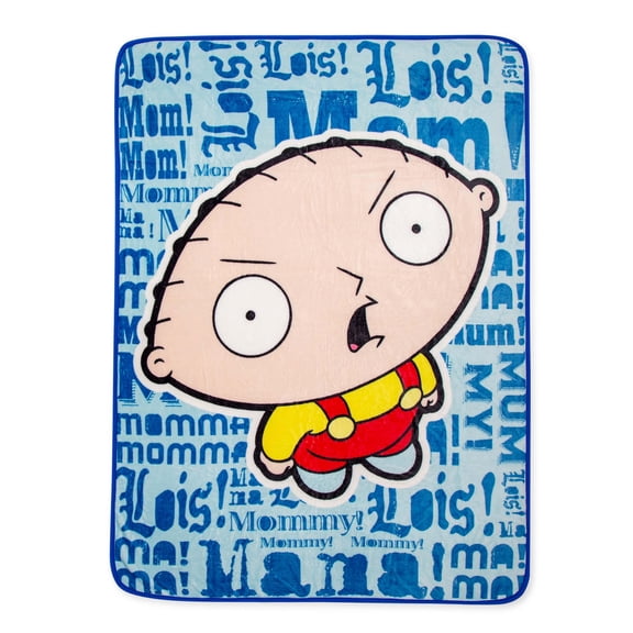 Family Guy Stewie Griffin "Mama" Raschel Throw Blanket | 45 x 60 Inches