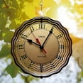 thumbnail image 3 of Metal Hanging Wind Spinners with Wavy Design - Decorative Clock Style Wind Chimes for Yard and Garden - Unique Roman Numerals, 3 of 6